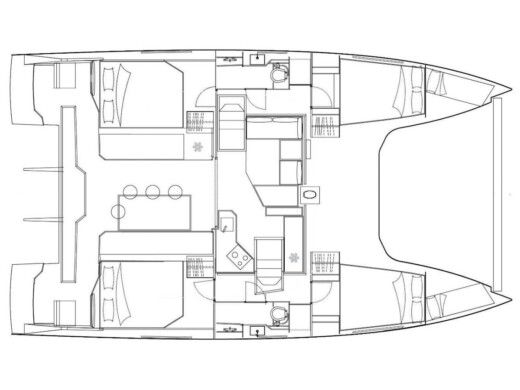 Catamaran  Nautitech 40 Open Boat design plan