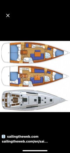 Sailboat Beneteau Oceanis 43 Plan du bateau