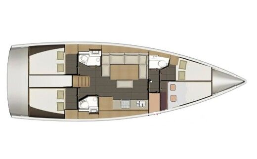 Sailboat Dufour Dufour 460 Gl Plano del barco