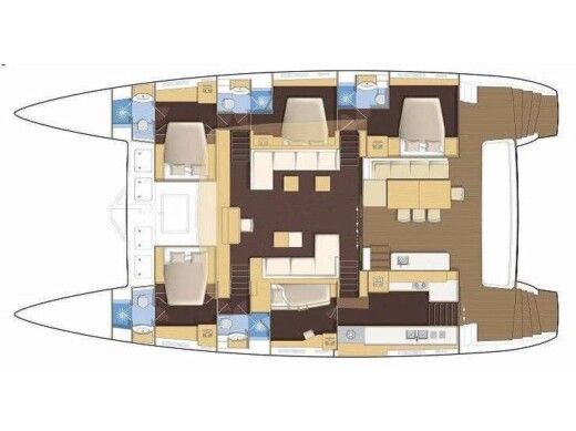 Sail Yacht Lagoon Lagoon 620 Plan du bateau