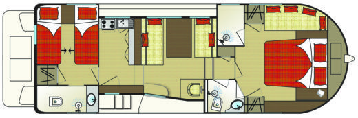 Motorboat Rendez vous Fantasia Tip Top L Boot Grundriss