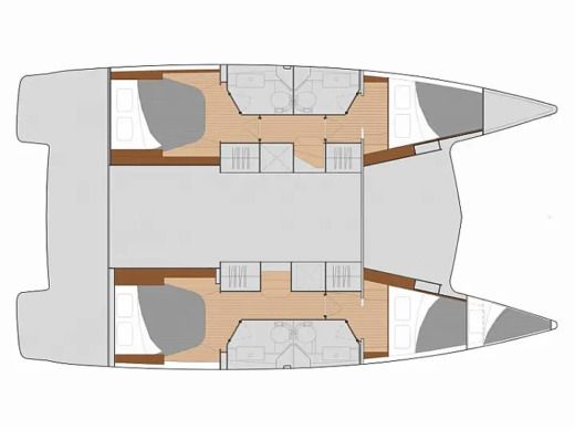 Catamaran  Isla 40 Boat layout