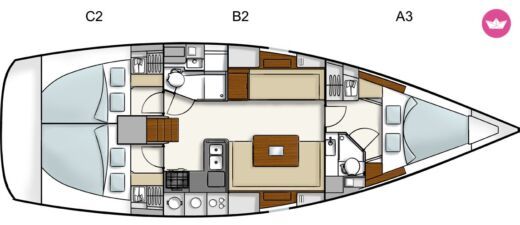 Sailboat HANSE 40 boat plan