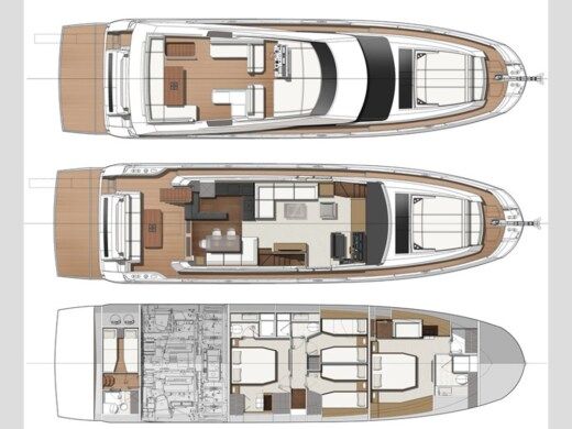 Motor Yacht Prestige Prestige 680 boat plan
