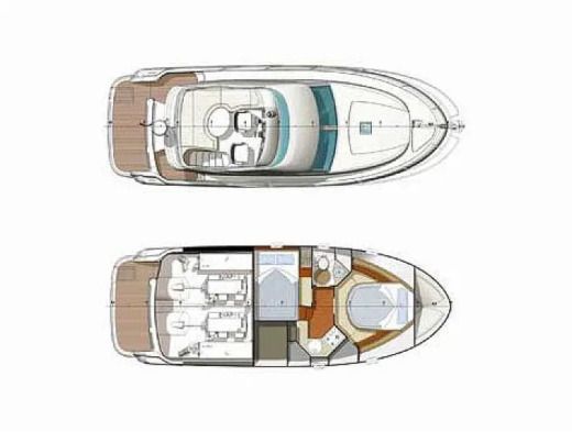 Motorboat JEANNEAU PRESTIGE 32 Plan du bateau