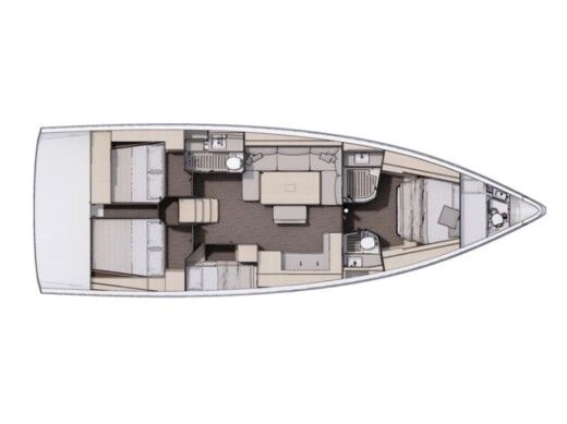 Sailboat  Dufour 470 Plano del barco