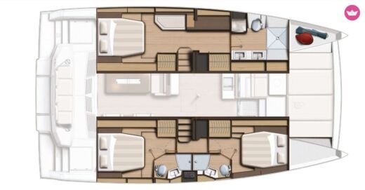 Catamaran 15 BALI 4.4 Planimetria della barca