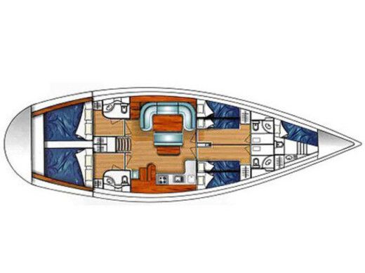 Sailboat Ocean Star 51.2 Plan du bateau