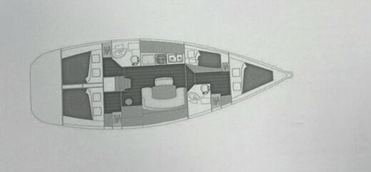 Sailboat Beneteau Cyclades 43.4 Plan du bateau
