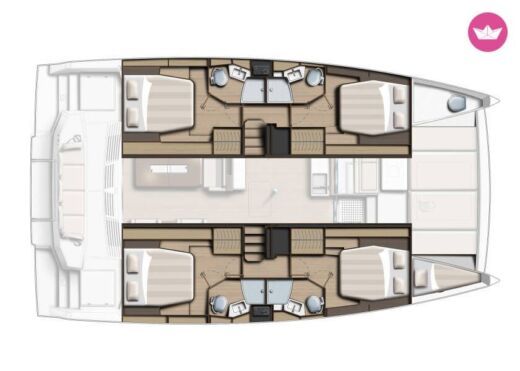 Catamaran Bali - Catana 4.4 Boat layout