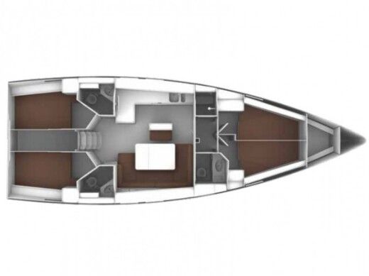 Sailboat  Bavaria 46 Cruiser Boot Grundriss
