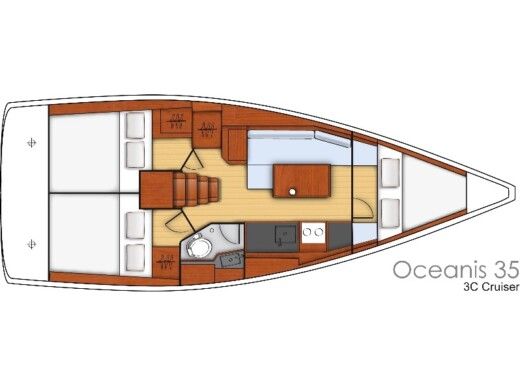 Sailboat BENETEAU OCEANIS 35 Boat layout