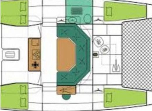 Catamaran Fountaine Pajot Maldives 32 Boat layout