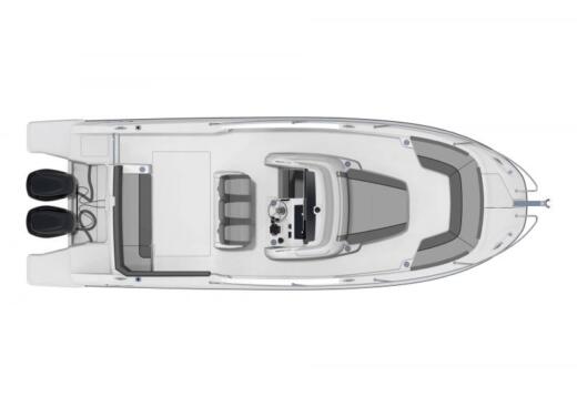 Motorboat Jeanneau Cap Camarat 9.0 Cc Boot Grundriss