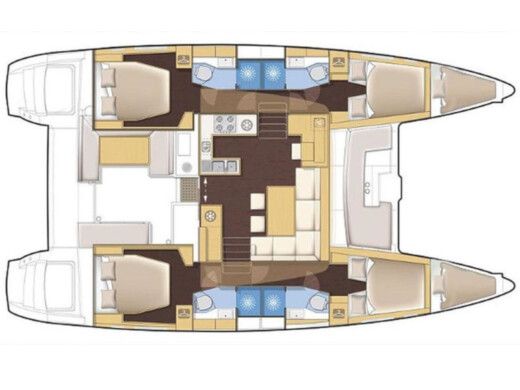 Catamaran  Lagoon 450F boat plan