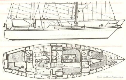 Catamaran Amel Maramu Plan du bateau