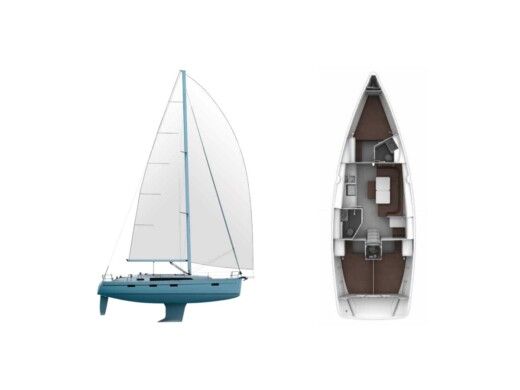 Sailboat Bavaria Cruiser 41 Planimetria della barca