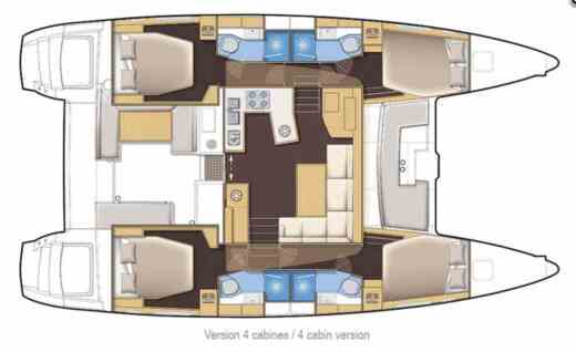 Catamaran Lagoon 450 boat plan