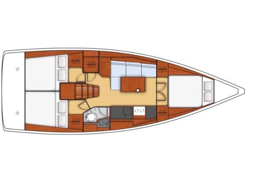 Sailboat Beneteau Oceanis 38.1 Plan du bateau