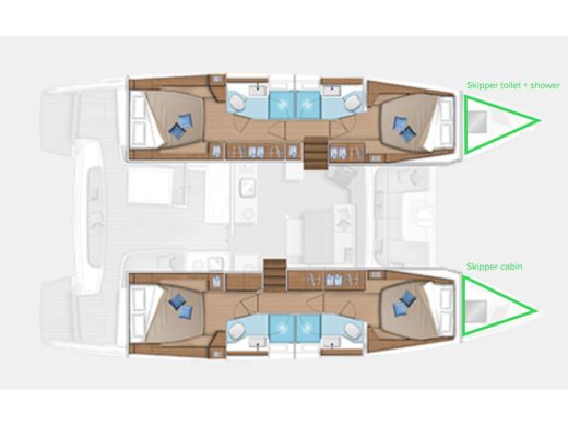 Catamaran Lagoon Lagoon 46 Σχέδιο κάτοψης σκάφους
