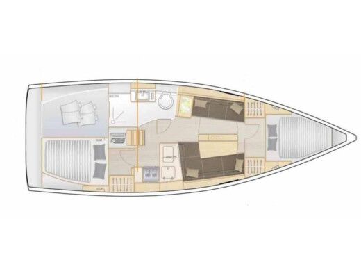 Sailboat  Hanse 348 boat plan