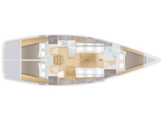 Sailboat  Salona 38 Boat layout