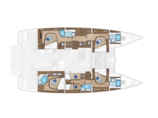 Catamaran Lagoon Lagoon 55 Plattegrond van de boot