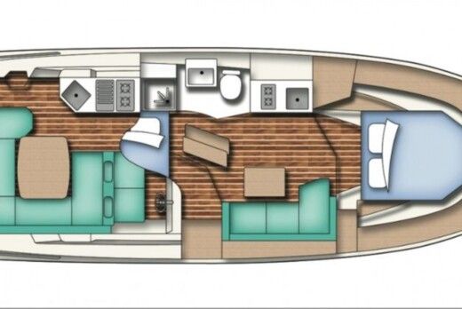 Motorboat Sea Ray Sundancer 355 Plano del barco