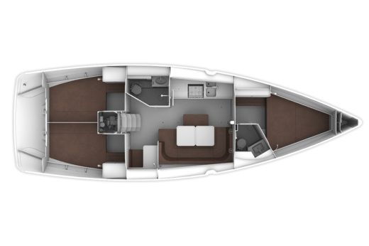 Sailboat BAVARIA 41 Plattegrond van de boot