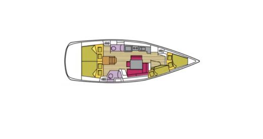 Sailboat BENETEAU Oceanis 43 boat plan