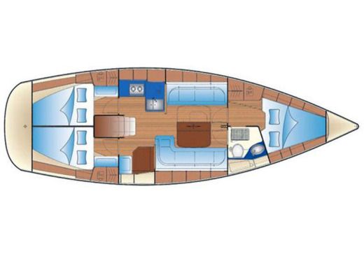 Sailboat BAVARIA 37 CRUISER Plattegrond van de boot