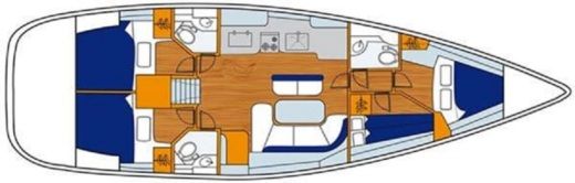 Sailboat Beneteau Oceanis Clipper 473 Plan du bateau