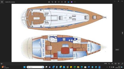 Sailboat Bavaria Bavaria 44 Plattegrond van de boot