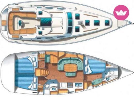 Sailboat Oceanis 39.3 boat plan
