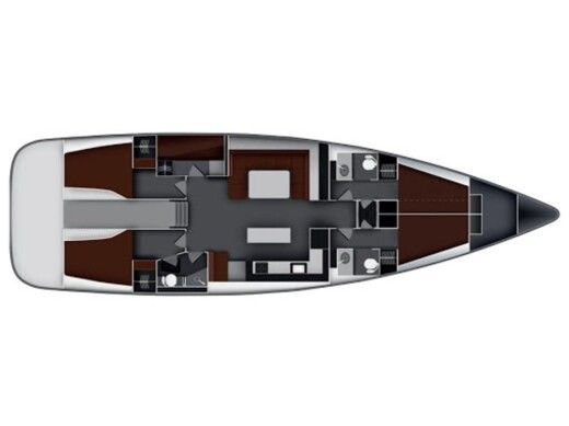 Sailboat  Bavaria 55 Cruiser boat plan