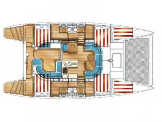 Catamaran Nautitech 40 boat plan
