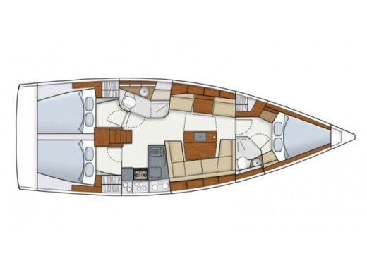 Sailboat  Hanse 415 boat plan
