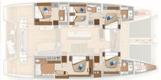 Catamaran Lagoon Lagoon Sixty 5 Plan du bateau