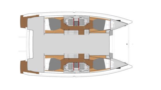 Catamaran Fountaine Pajot Astrea 42 Planta da embarcação