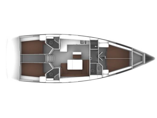 Sailboat BAVARIA 46 CRUISER Boat layout