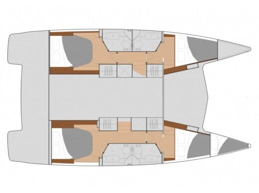 Catamaran Fountaine Pajot Fountaine Pajot Isla 40 Planimetria della barca