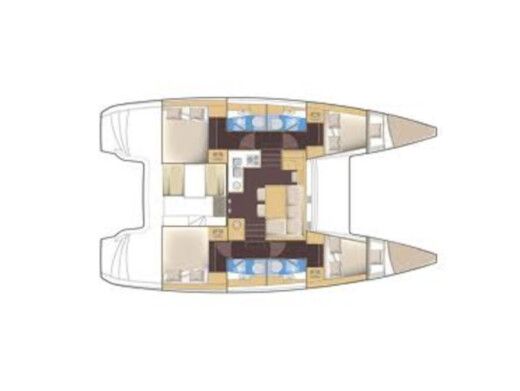 Catamaran LAGOON 39 Boat layout