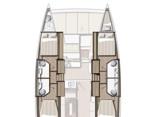 Catamaran  Bali 4.2 Boat layout