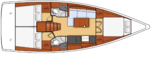 Sailboat BENETEAU OCEANIS 38.1 Plan du bateau
