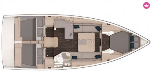 Sailboat DUFOUR DUFOUR 37 Plattegrond van de boot