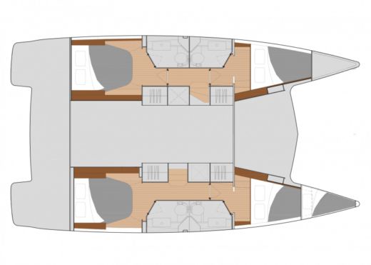 Catamaran Fountaine Pajot ISLA 40 Boot Grundriss
