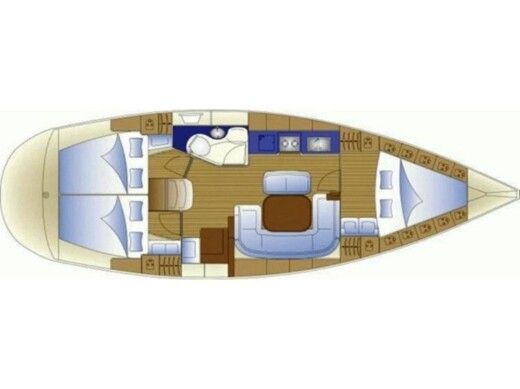 Sailboat  Bavaria 38 Cruiser Boat layout