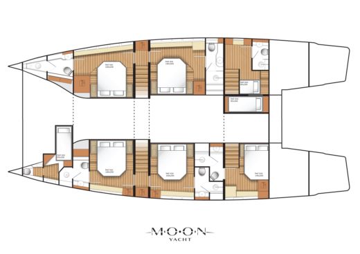 Catamaran Moon Yacht Moon 60 Boot Grundriss