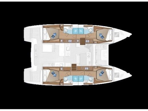 Catamaran  Lagoon 46 Plan du bateau