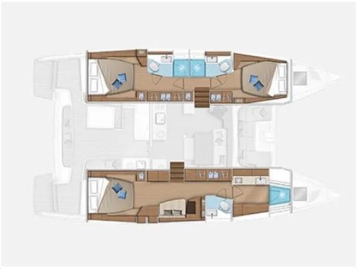 Catamaran Lagoon Lagoon 46 Boot Grundriss